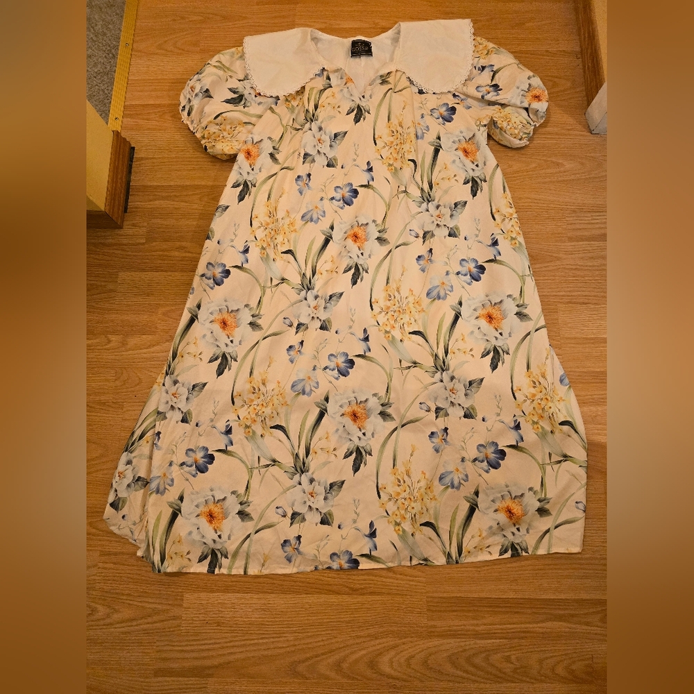 Floral Cream Womens Dress